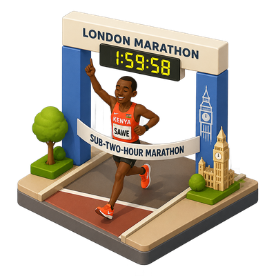 Sabastian Sawe runs first ratified sub-two-hour marathon in London