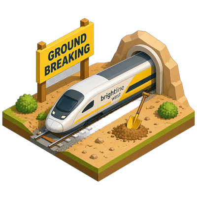 Brightline West breaks ground on first true U.S. high-speed rail