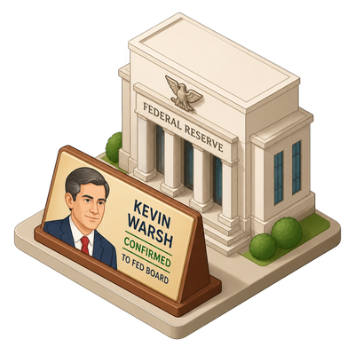 Senate confirms Warsh to Federal Reserve Board
