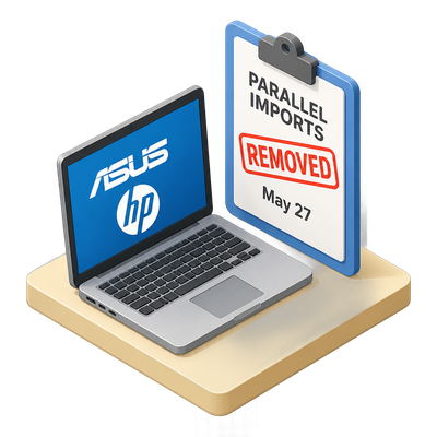 Russia removes major computer brands from parallel imports list