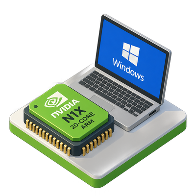 Nvidia enters Windows PC chip market with N1X Arm processor