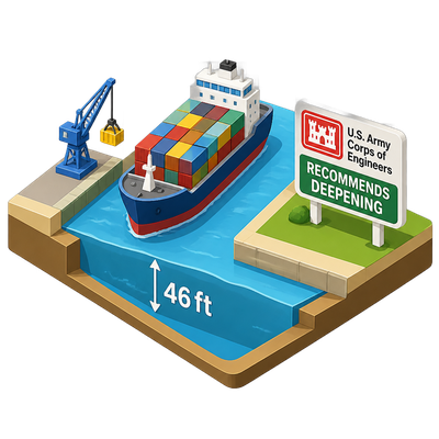 Army Corps recommends deepening Port of Gulfport channel
