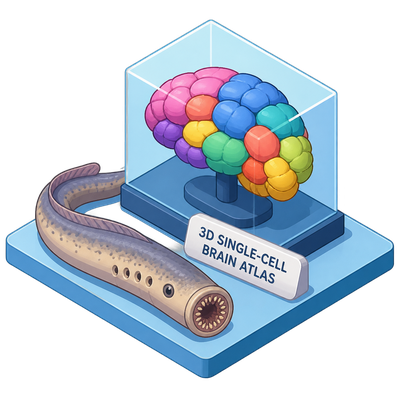 First 3D single-cell map of the lamprey brain traces the origin of vertebrate brains