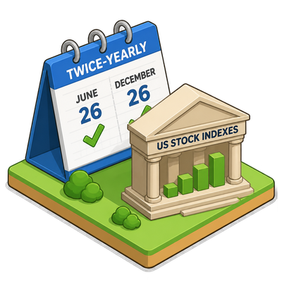Russell US stock indexes move to twice-yearly rebuilds