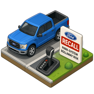 Ford recalls best-selling trucks and SUVs over park-system rollaway risk