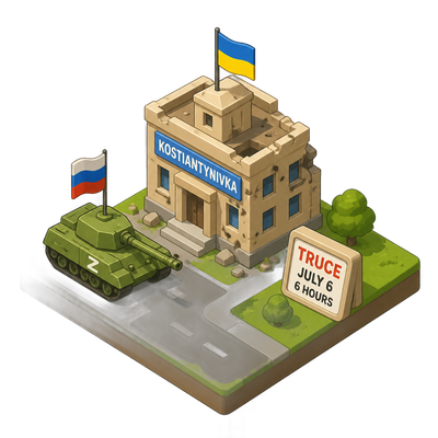 Russia claims capture of Kostiantynivka as Ukraine says the city still holds