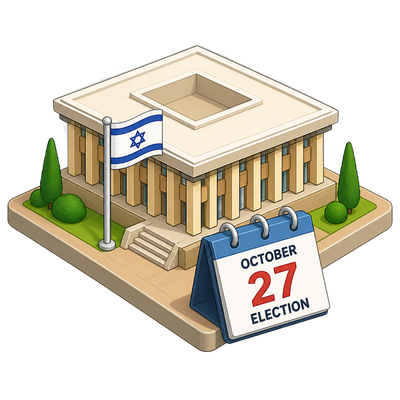 Israel's Knesset dissolves, setting October 27 election