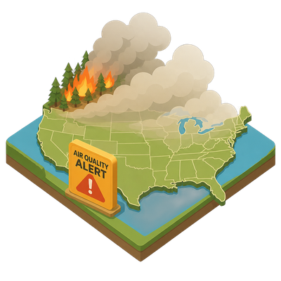 Canadian wildfire smoke blankets the United States