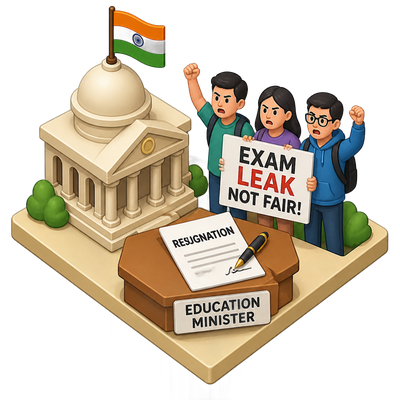 India's education minister resigns after student exam-leak protests