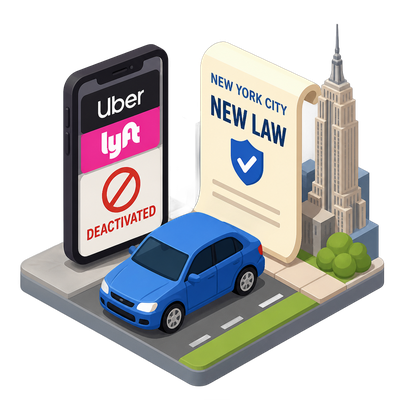 New York City tries to end at-will deactivation for app drivers