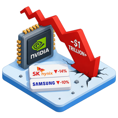 Global chip selloff wipes out over $1 trillion as custom AI silicon challenges Nvidia