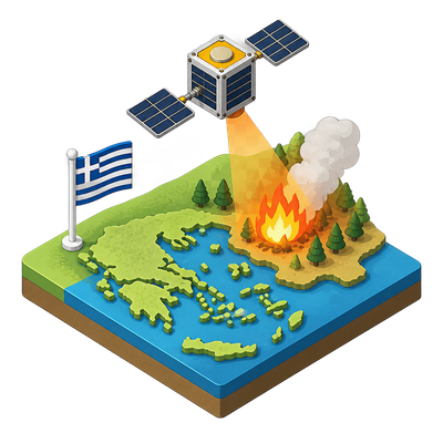 Greece deploys world's first national wildfire satellite system