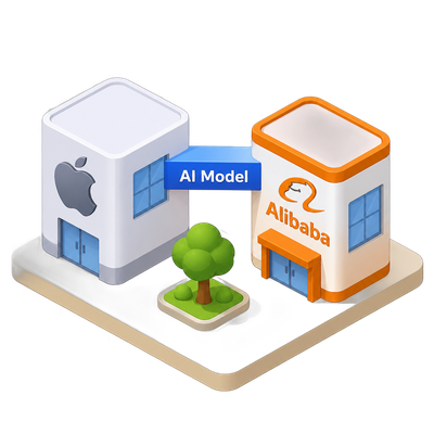 Apple builds its own AI model for China with Alibaba
