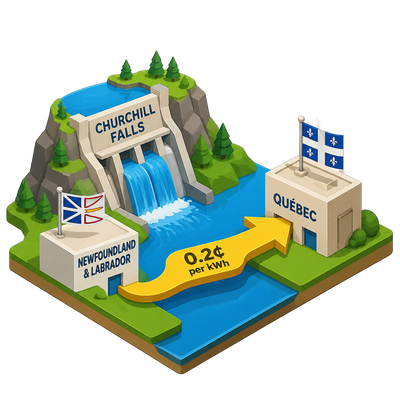 Quebec and Newfoundland replace the 1969 Churchill Falls contract
