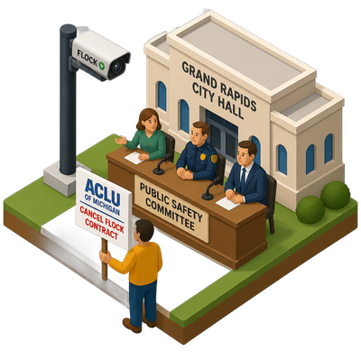 Grand Rapids debates Flock cameras as ACLU urges contract cancellation