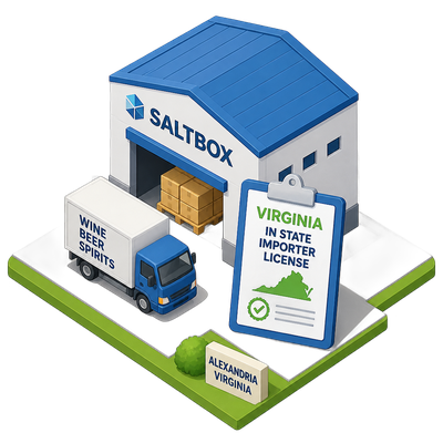Saltbox gains Virginia alcohol import license for Alexandria warehouse