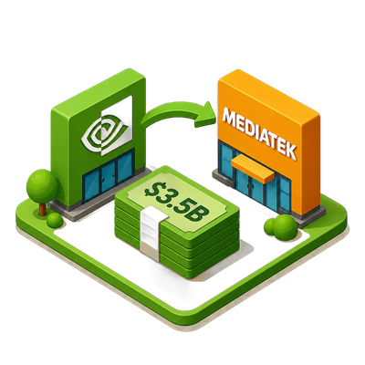 Nvidia invests $3.5 billion in MediaTek to tie custom AI chips to its ecosystem