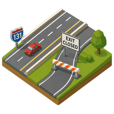Southbound US-131 Wealthy Street exit closes for four weeks