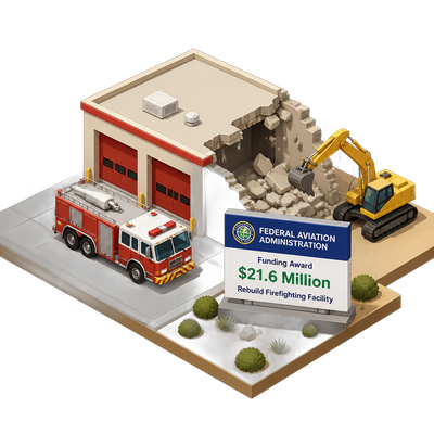 Las Vegas airport gets federal funds to rebuild firefighting facility