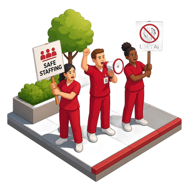 Kaiser nurses picket over staffing and AI as contract talks stall