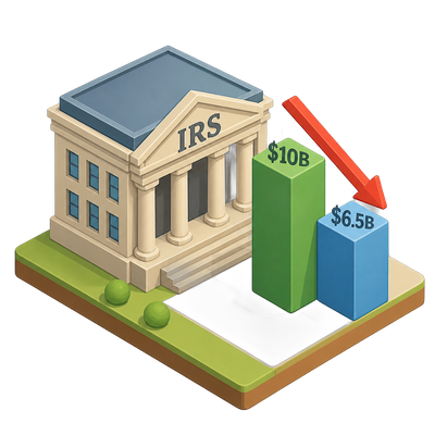 IRS audit revenue falls sharply after staffing cuts