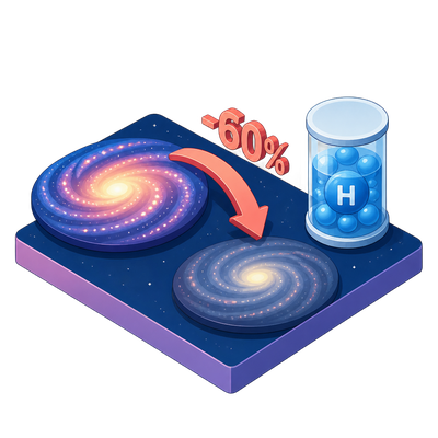 Star formation across the universe drops sharply while hydrogen fuel holds steady