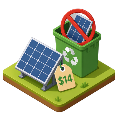Alberta imposes $14 recycling fee on solar panels, bans landfill disposal
