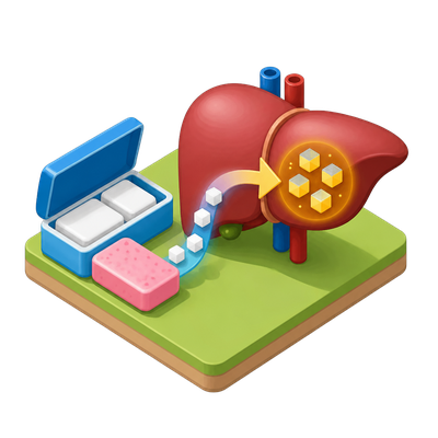 Study finds sugar substitute sorbitol converts to fructose in the liver