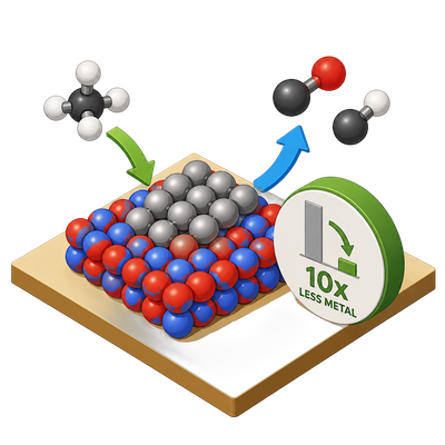 Nickel oxide surface structure unlocks methane conversion with 10x less metal