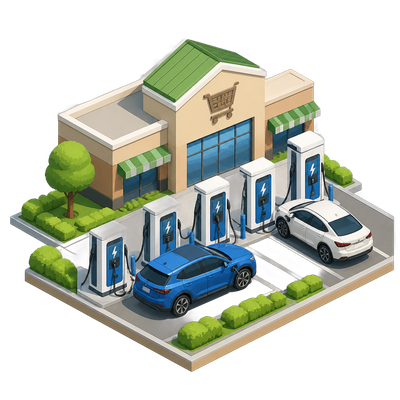 EVgo expands fast-charging network to grocery-anchored shopping centers
