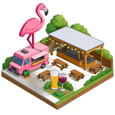 Pink Flamingo Food Court gets Texas beer and wine permit