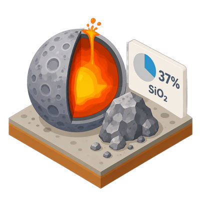 Mercury's surface holds far less silicon dioxide than thought