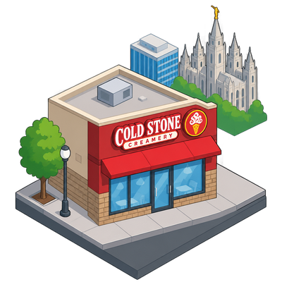 Cold Stone Creamery permit record appears for downtown Salt Lake City address