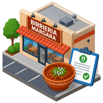 Birrieria Margara food establishment permit appears in Salt Lake County records