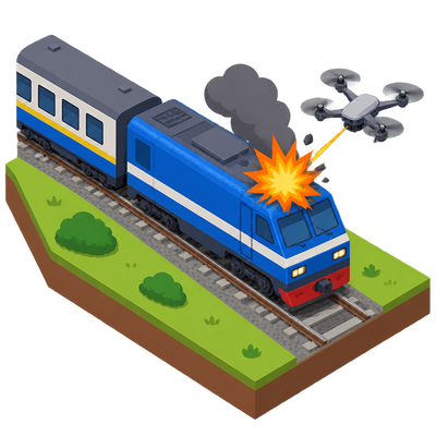 Russian drone strikes Kyiv-Warsaw train near Polish border