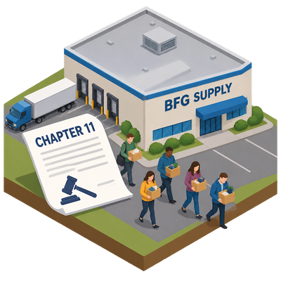 BFG Supply files Chapter 11, plans California layoffs
