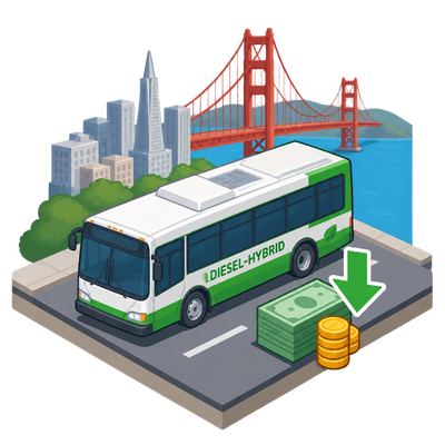 Muni seeks state exemption to buy cheaper diesel-hybrid buses