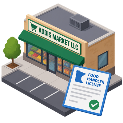 Addis Market LLC receives Minnesota food handler license in Saint Paul