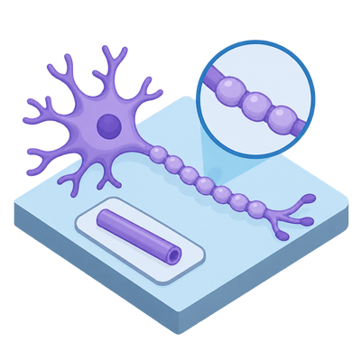 Studies find brain cell axons are strings of pearls, not smooth tubes