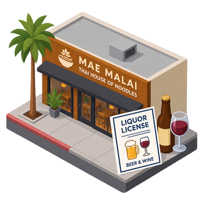 Mae Malai Thai House of Noodles receives liquor license for Hollywood Boulevard location