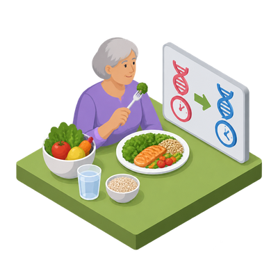 Four-week diet change shifts biological age markers in older adults