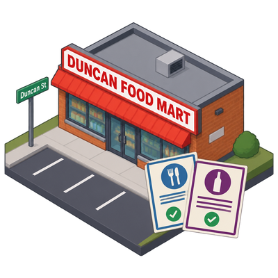 Duncan Food Mart appears with food and liquor permits in west Louisville