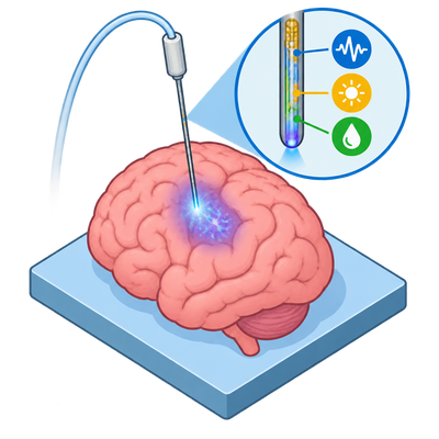 Needle-thin brain implant packs recording, stimulation, and drug delivery into one fiber