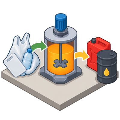 ORNL turns plastic waste into fuel with low-temperature molten salts