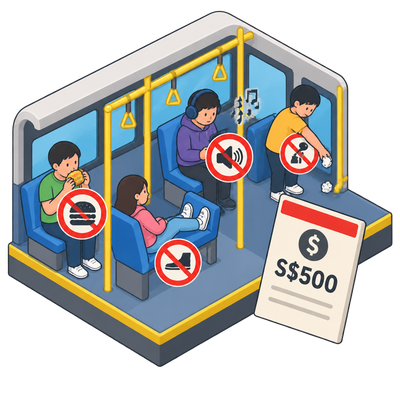 Singapore makes bus nuisance behaviour a finable offence, aligning with rail rules