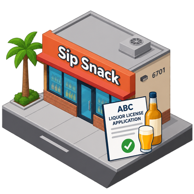 Sip Snack applies for liquor license at 6701 N Figueroa in Los Angeles