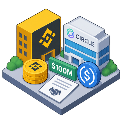 Binance buys $100 million Circle stake in five-year USDC deal