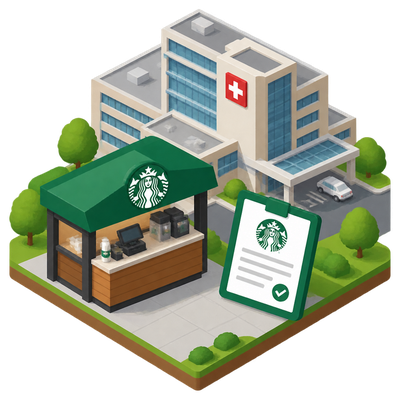Starbucks files permit for service counter at Salt Lake City hospital address