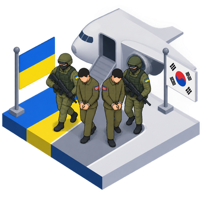 Ukraine sends two captured North Korean soldiers to South Korea