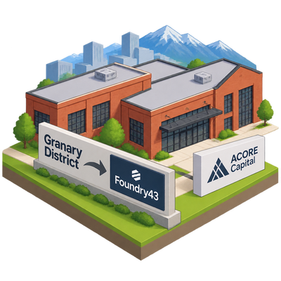 Foreclosed Granary District campus rebrands as Foundry43 under ACORE Capital